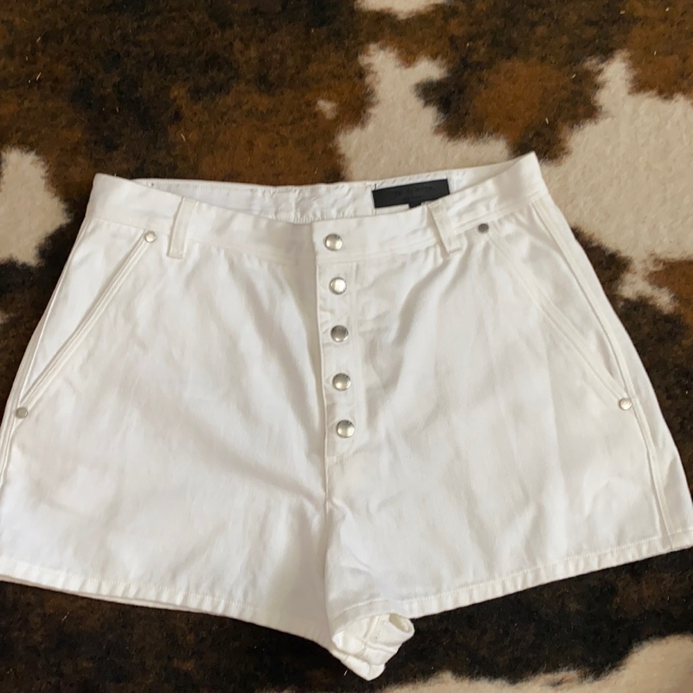 Rag and Bone high waisted white shorts